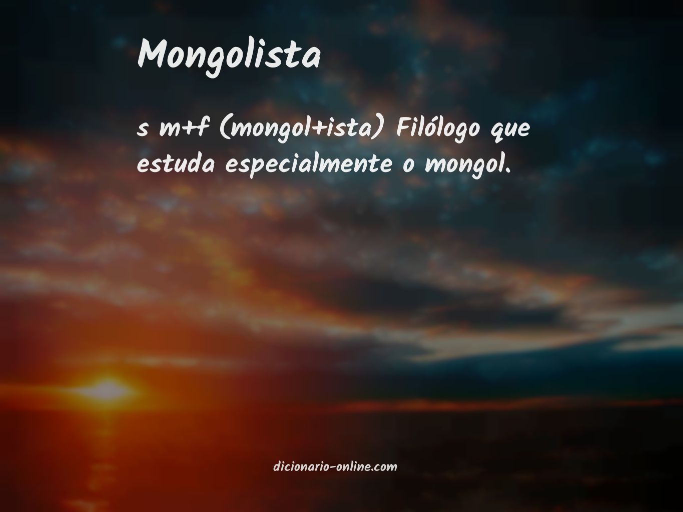 Significado de mongolista