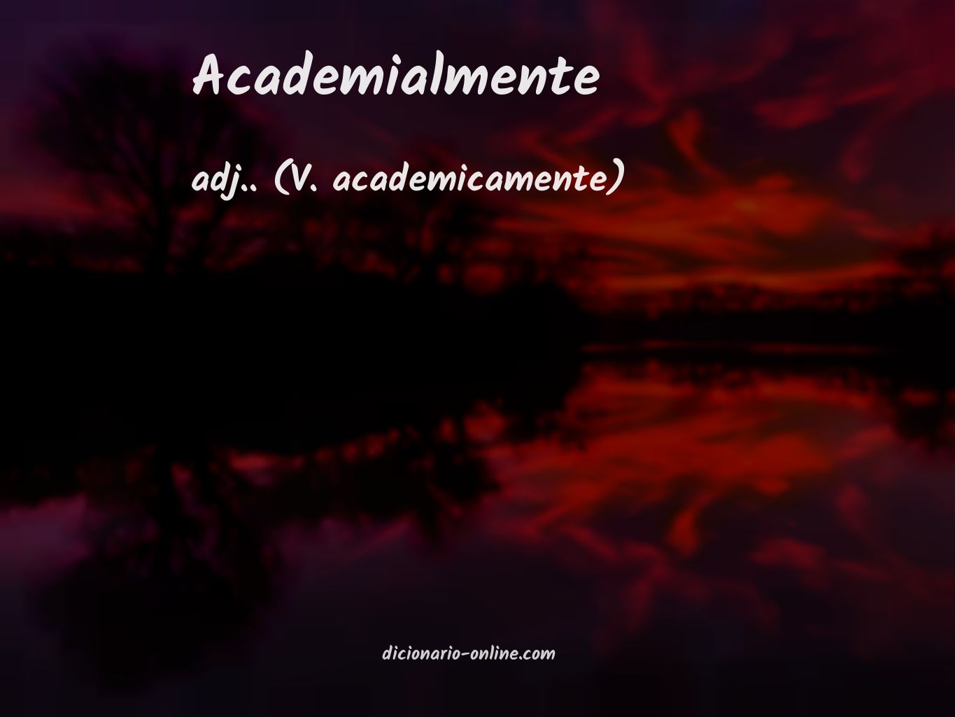 Significado de academialmente