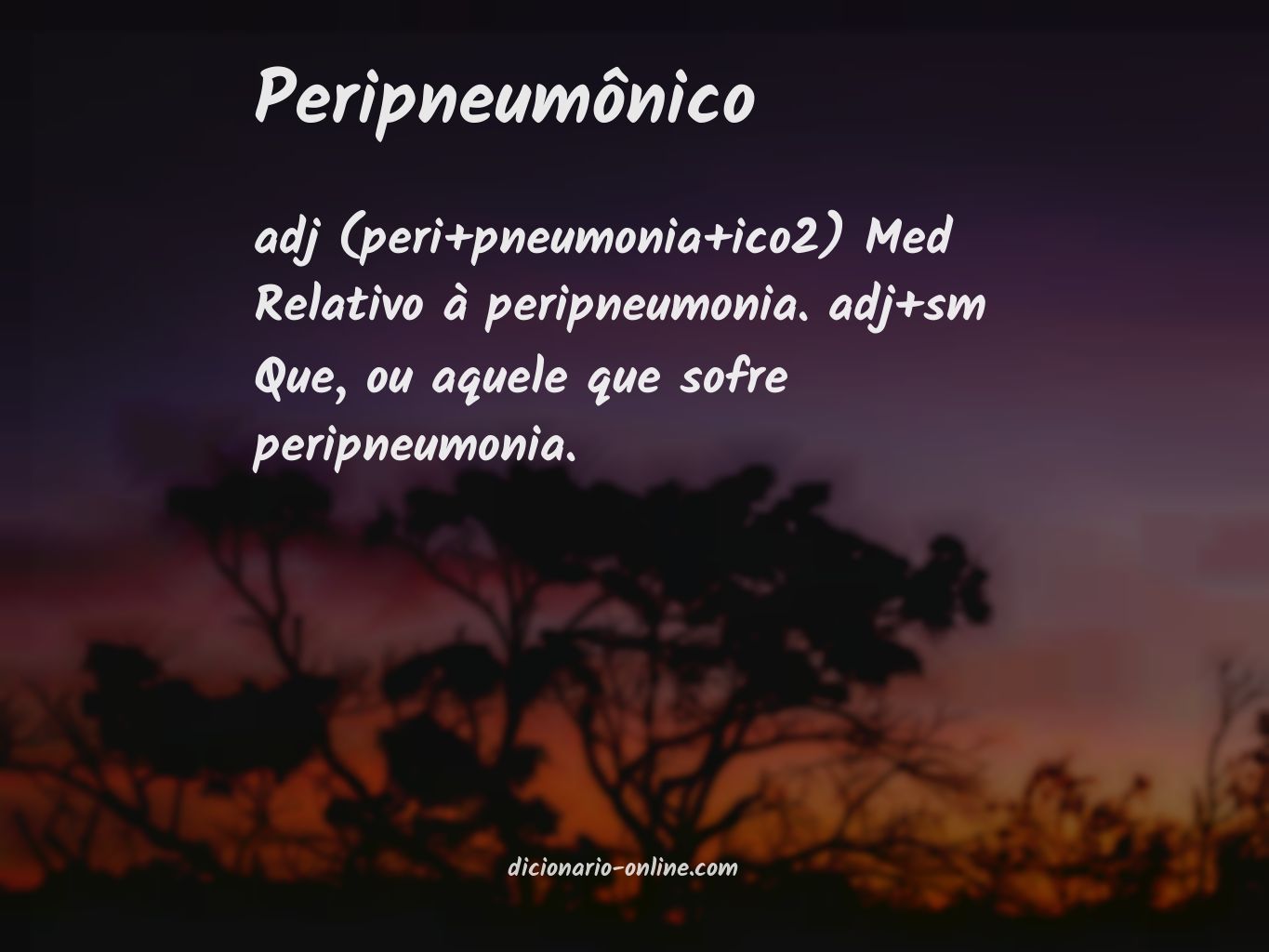 Significado de peripneumônico