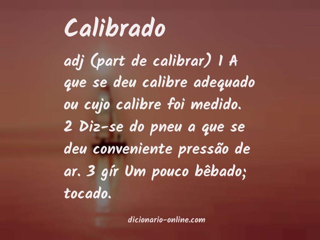 Significado de calibrado