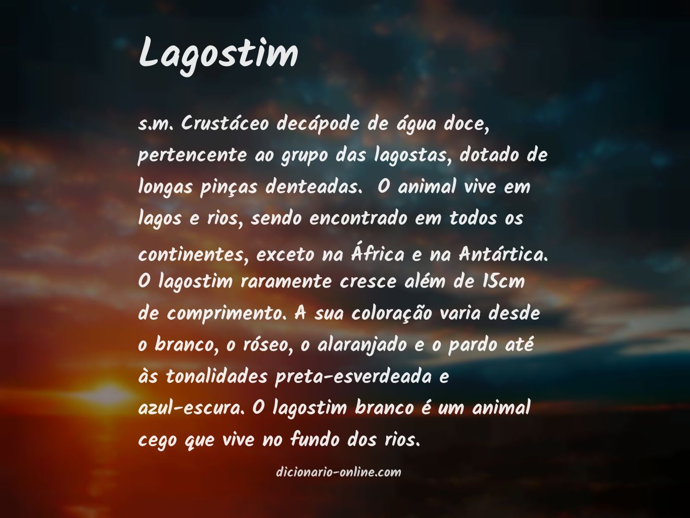 Significado de lagostim