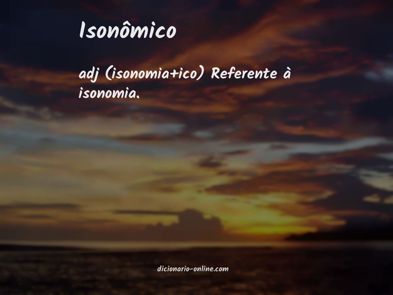 Significado de isonômico