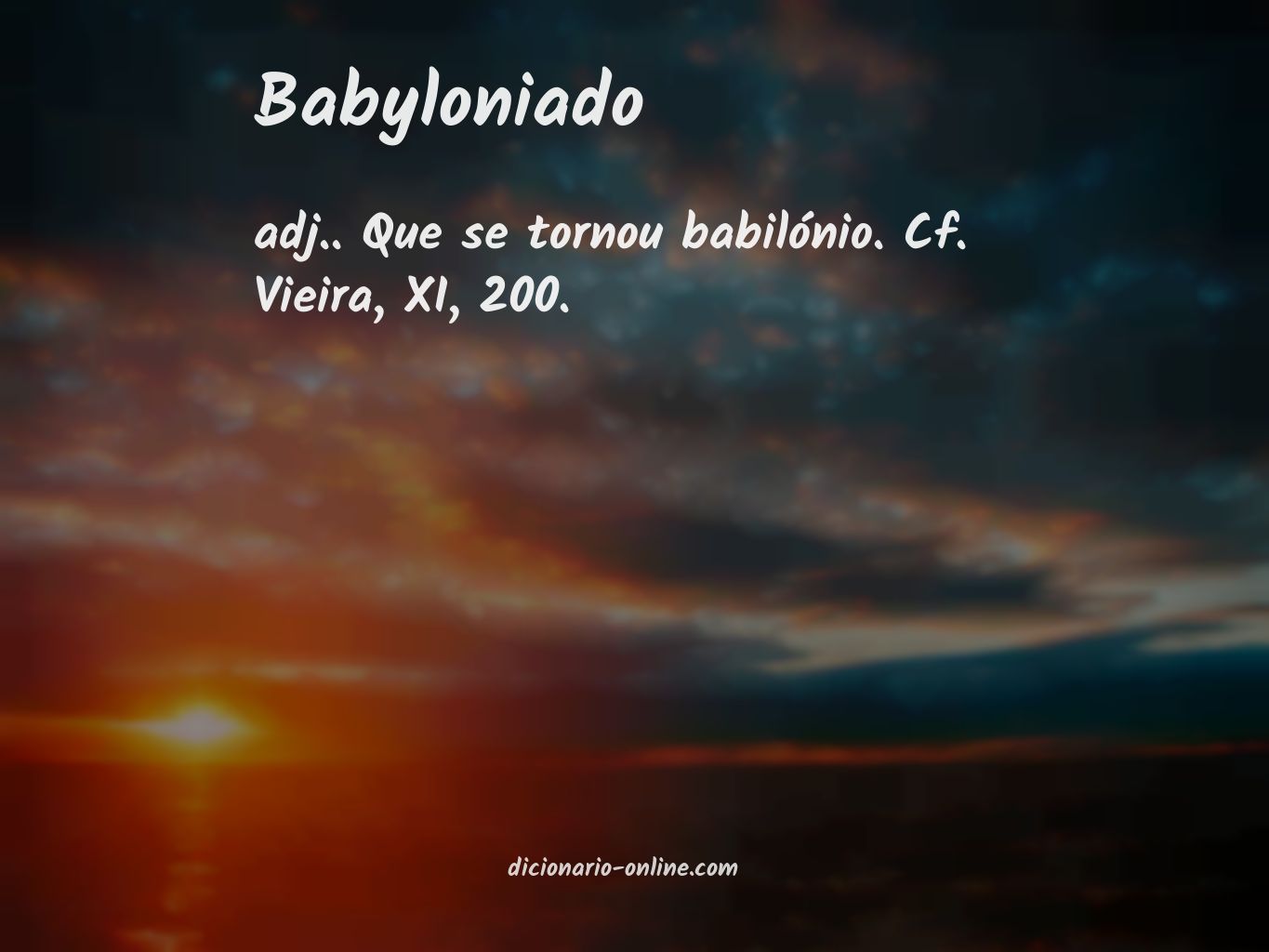 Significado de babyloniado