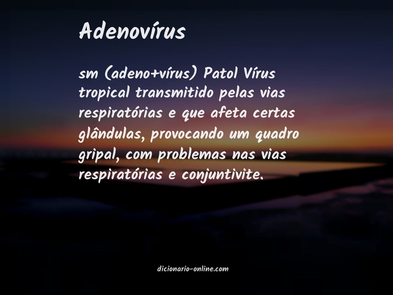 Significado de adenovírus