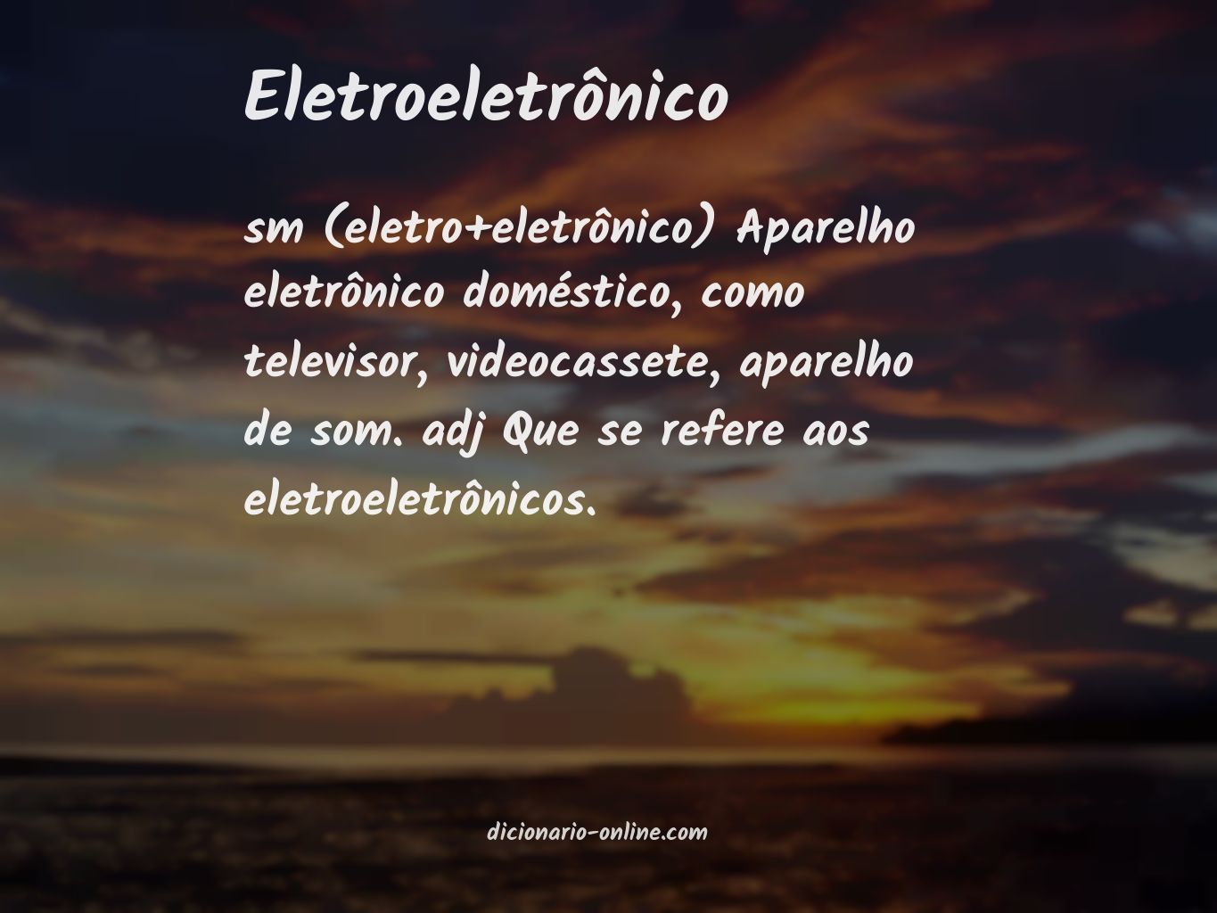 Significado de eletroeletrônico