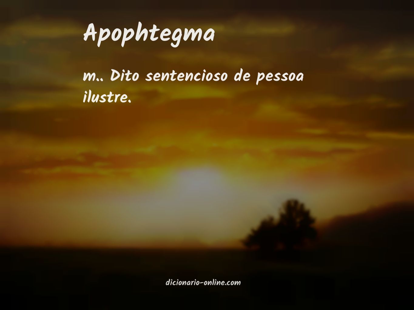 Significado de apophtegma