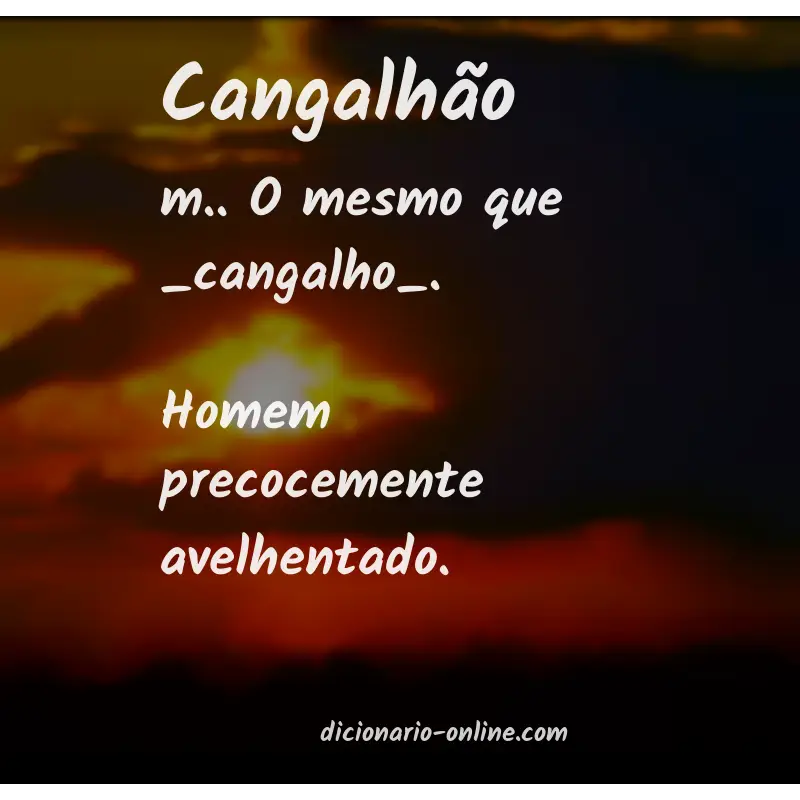 Significado de cangalhão
