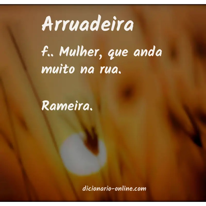 Significado de arruadeira