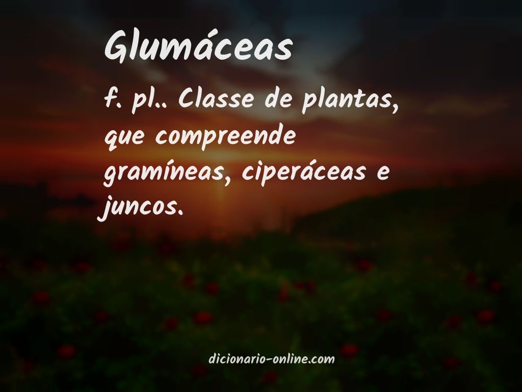 Significado de glumáceas