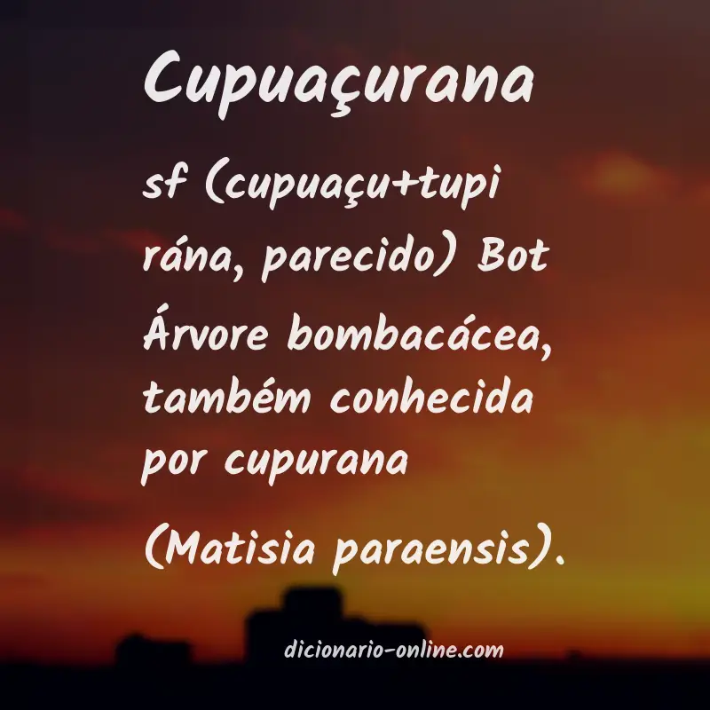 Significado de cupuaçurana