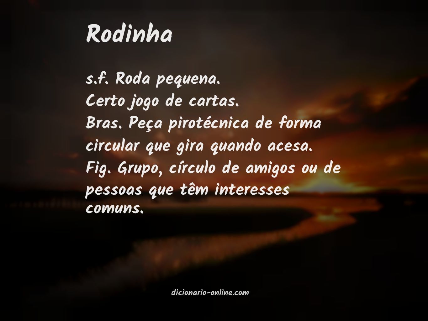 Significado de rodinha