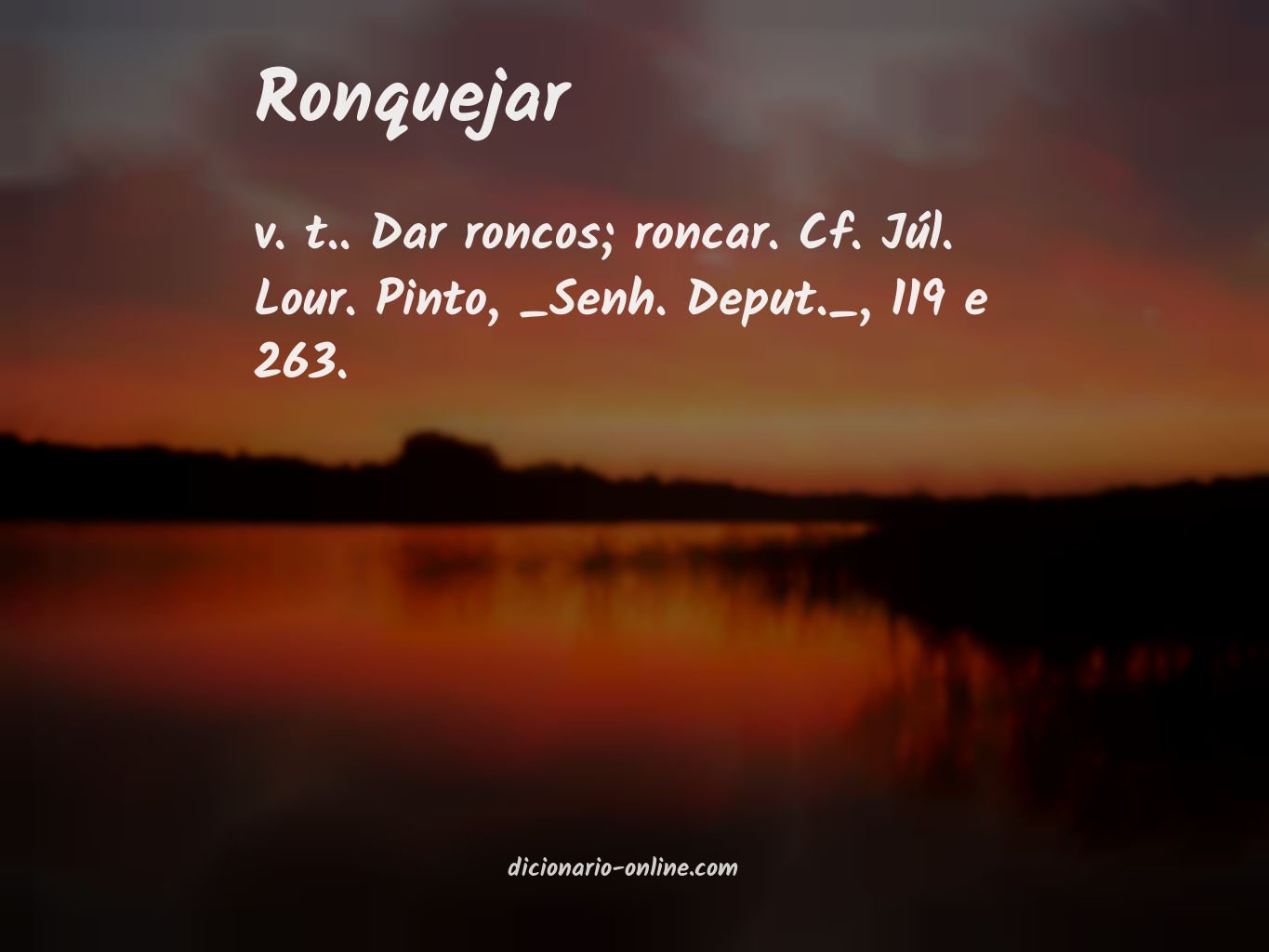 Significado de ronquejar