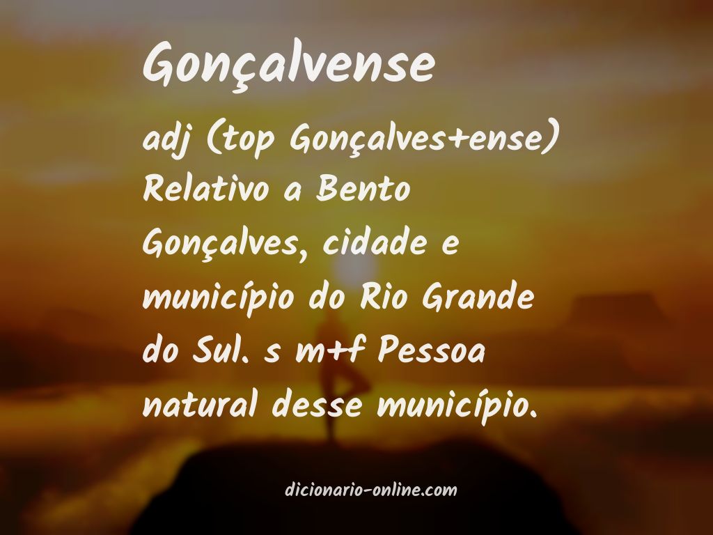 Significado de gonçalvense