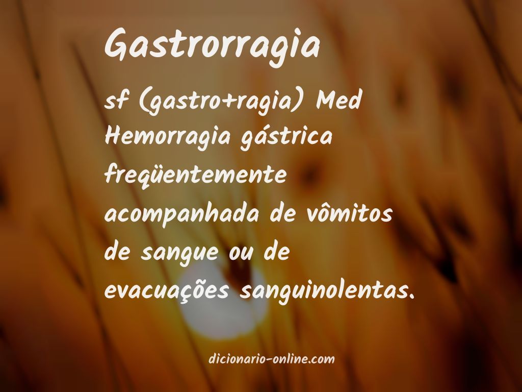 Significado de gastrorragia