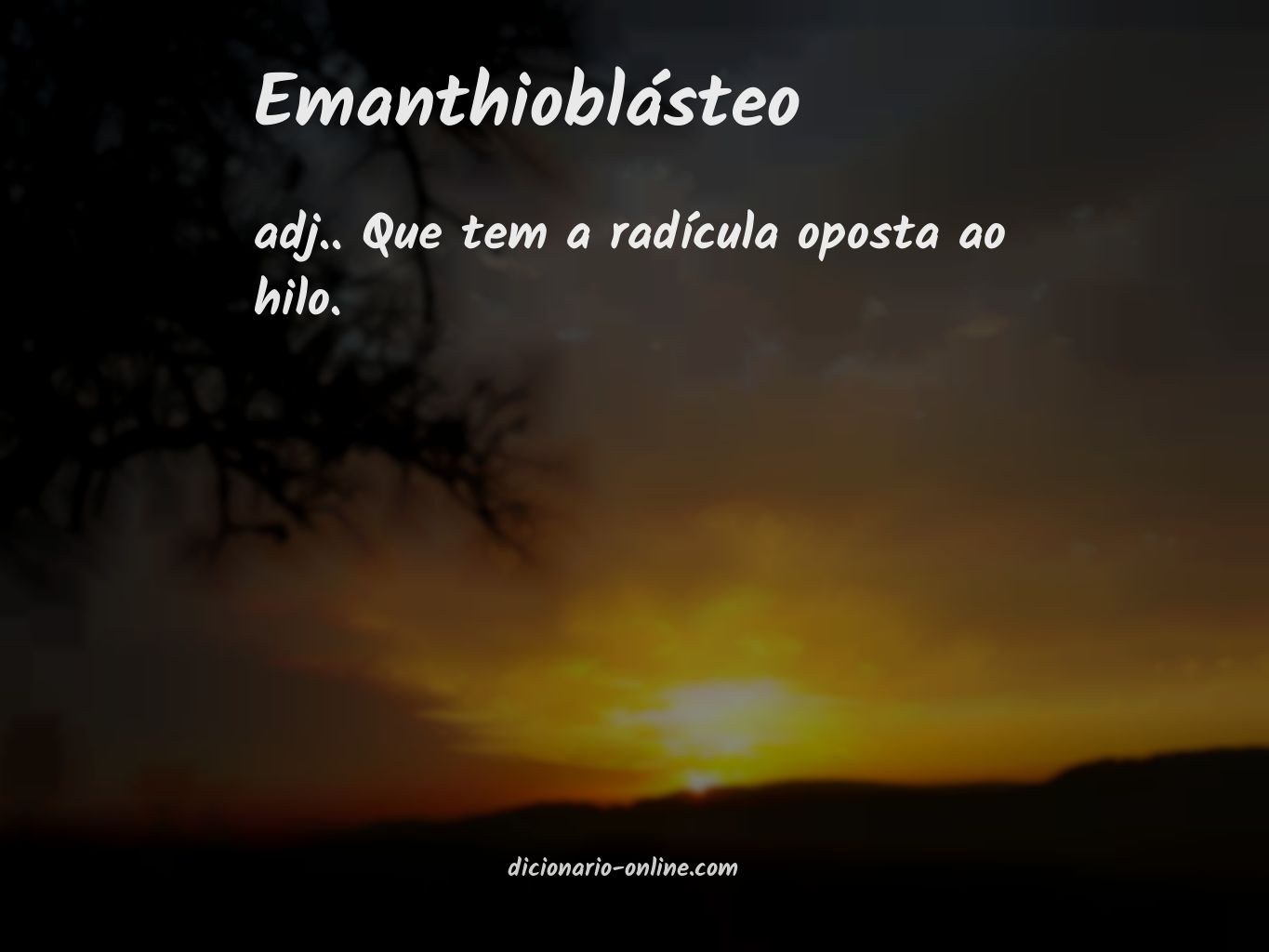 Significado de emanthioblásteo