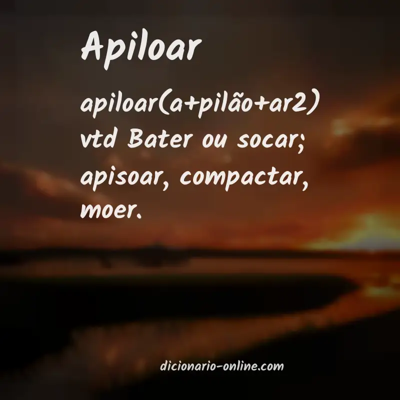 Significado de apiloar