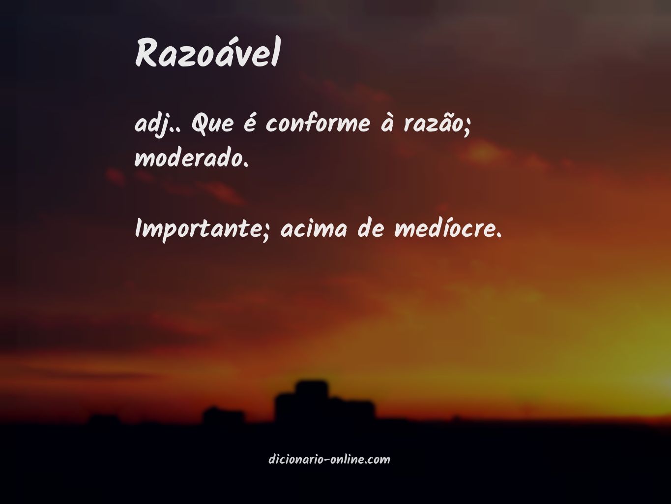 Significado de razoável