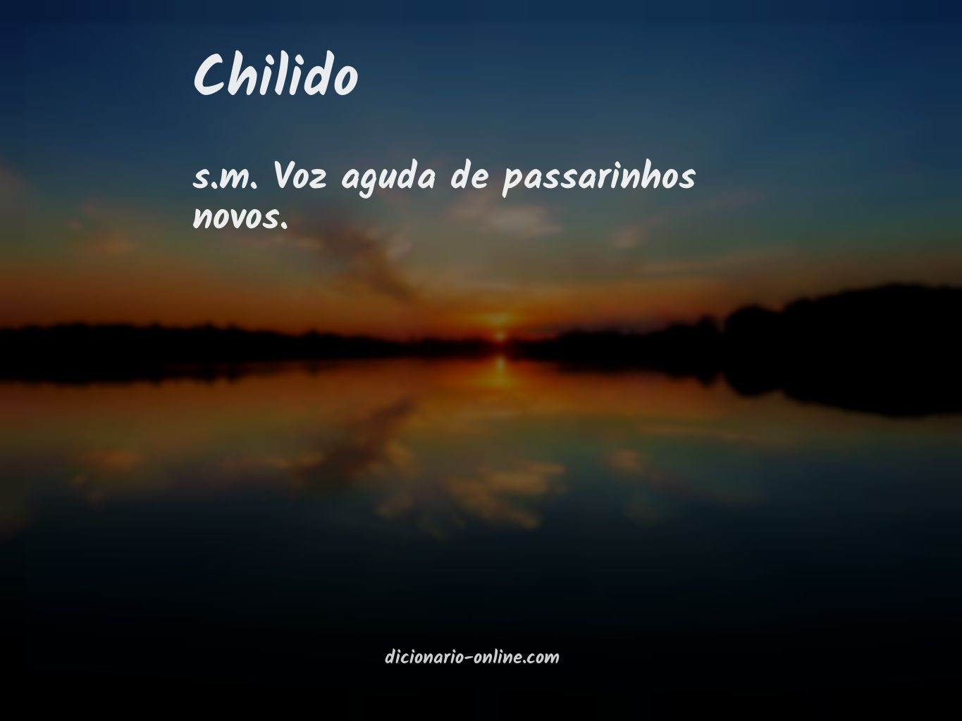 Significado de chilido