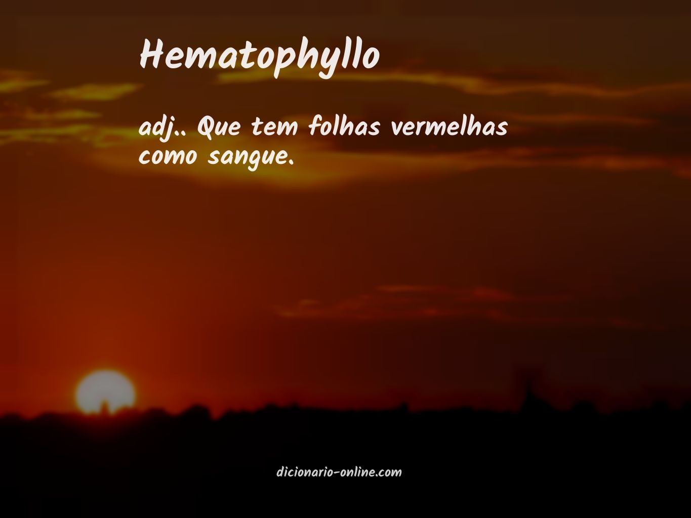 Significado de hematophyllo