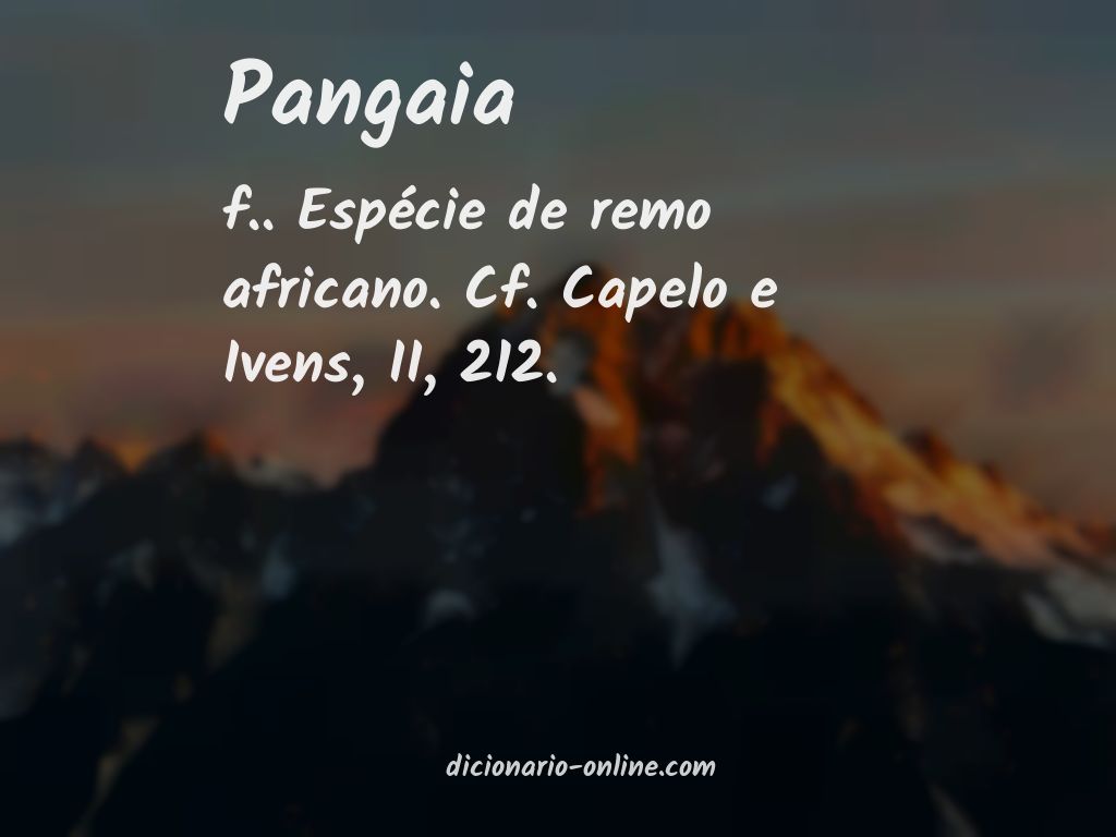 Significado de pangaia