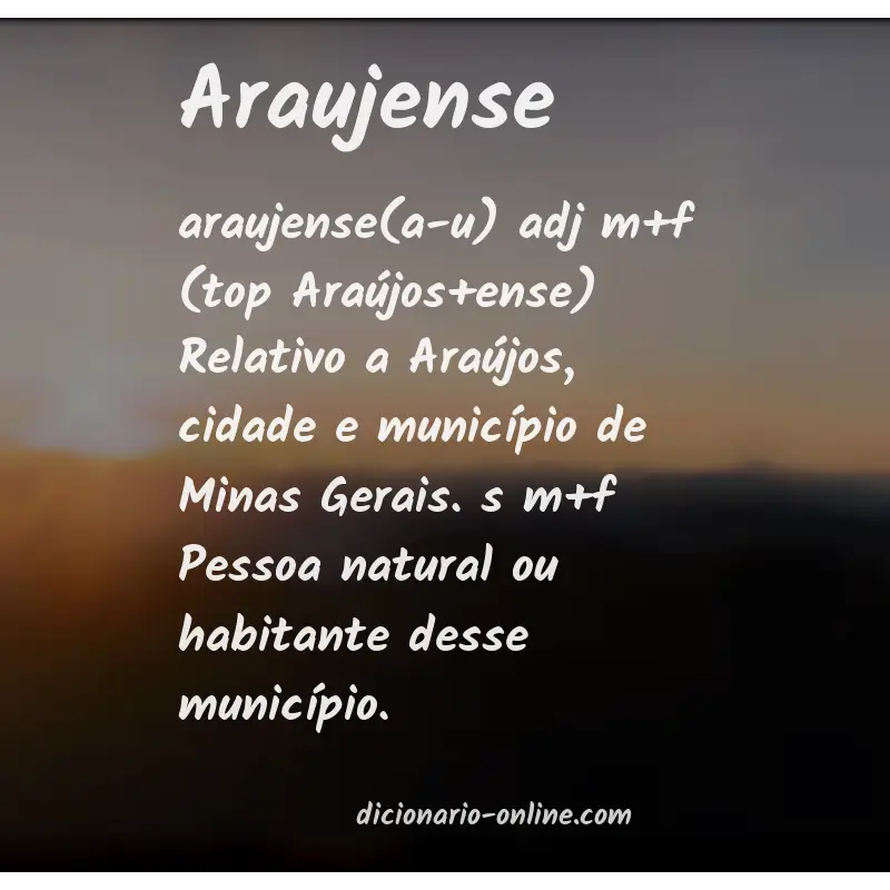 Significado de araujense