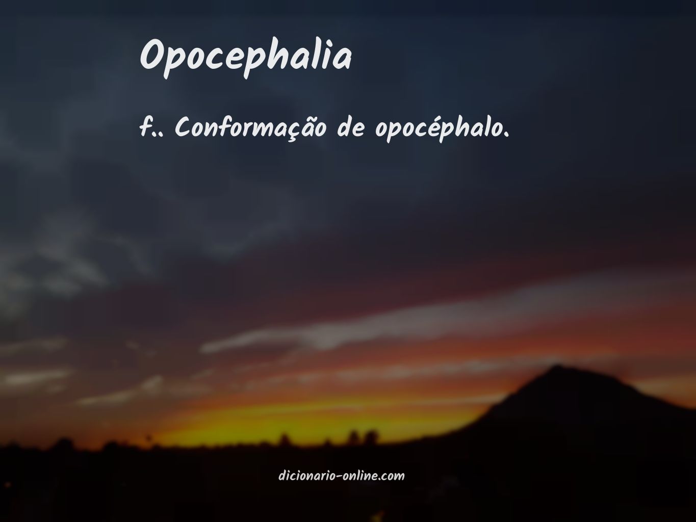 Significado de opocephalia