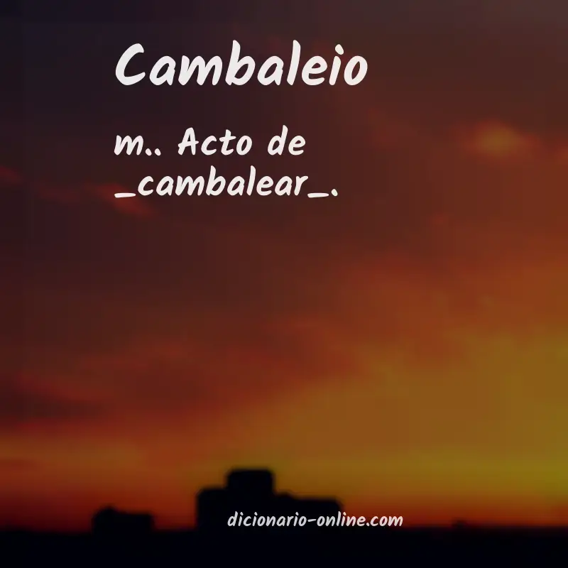 Significado de cambaleio