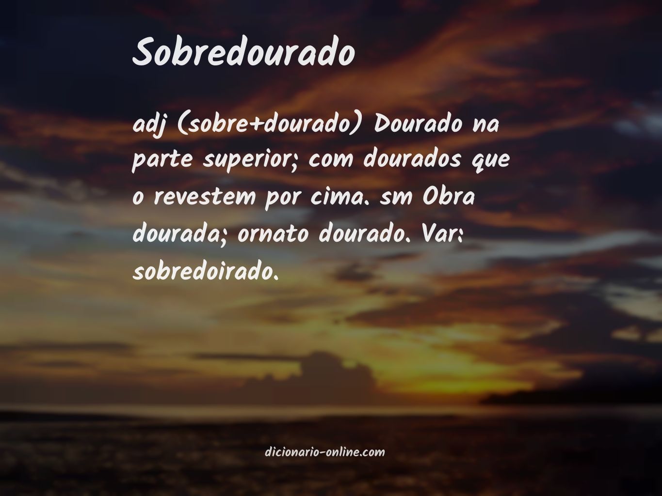 Significado de sobredourado