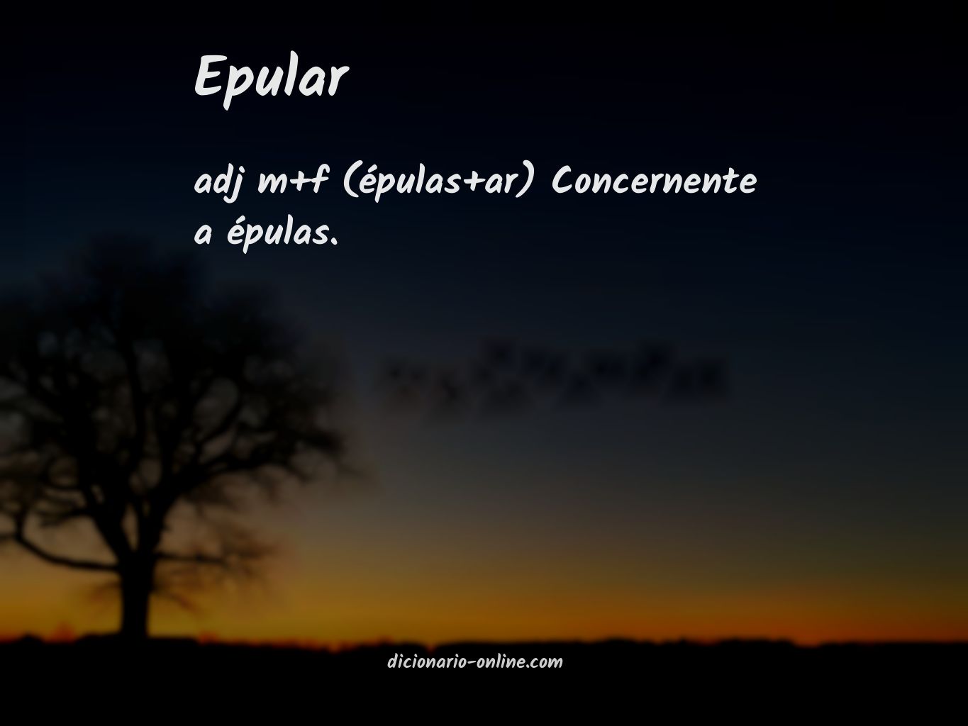 Significado de epular