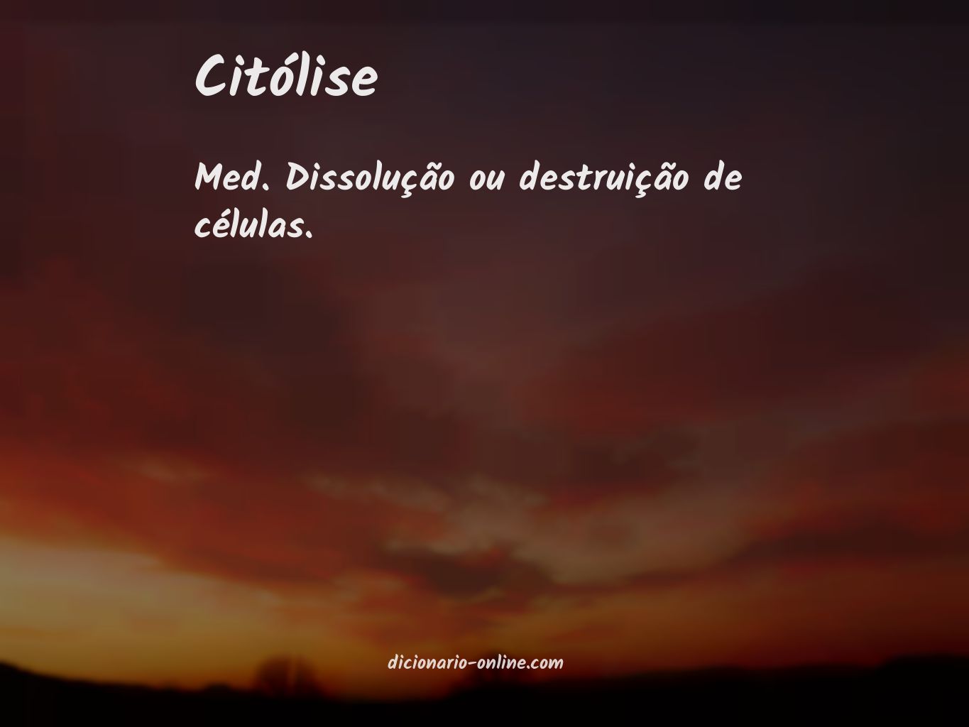 Significado de citólise