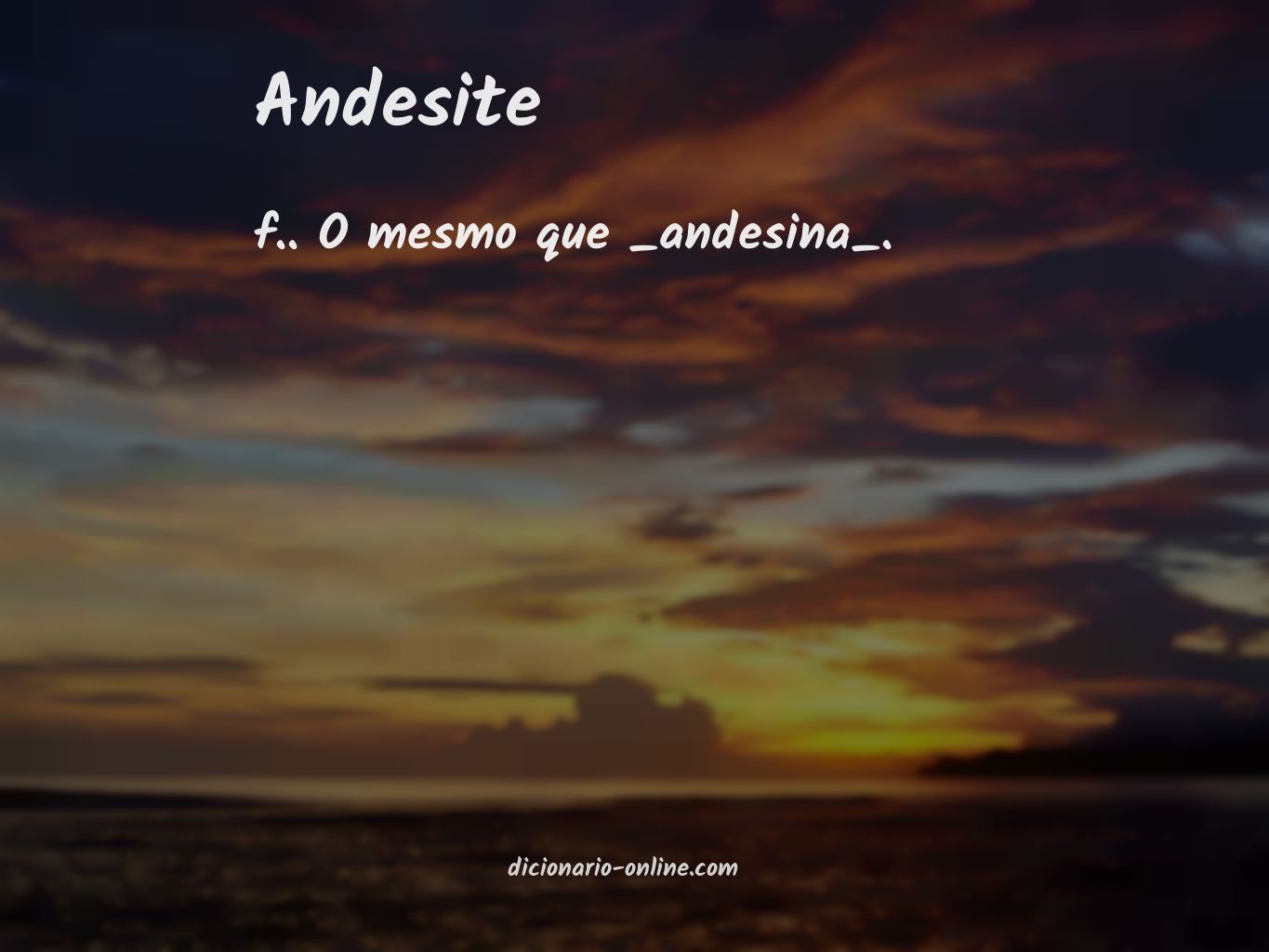 Significado de andesite