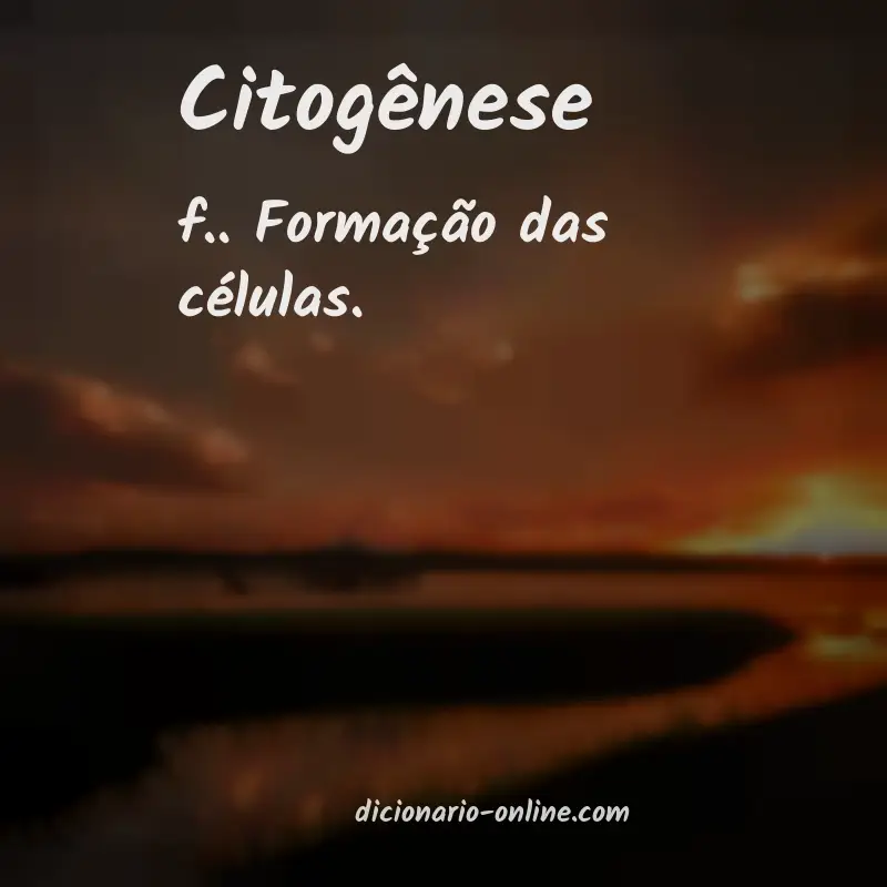Significado de citogênese