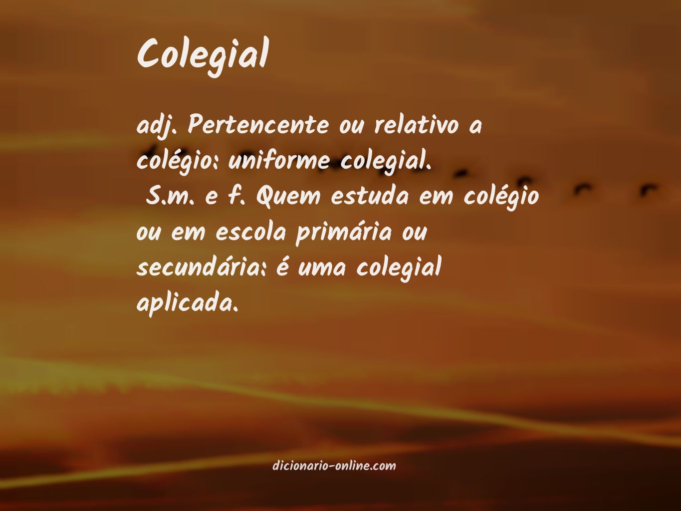 Significado de colegial