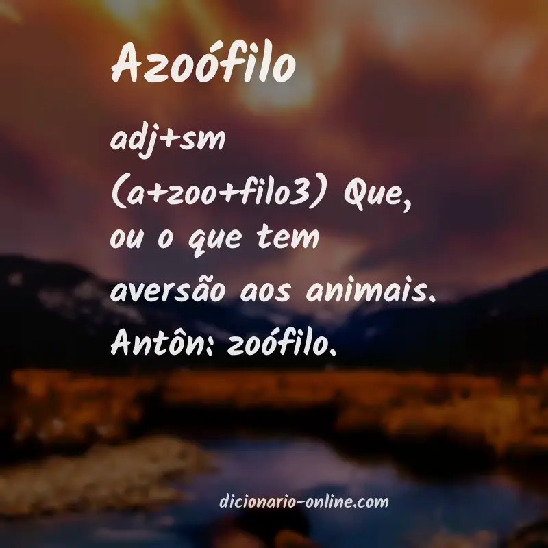 Significado de azoófilo