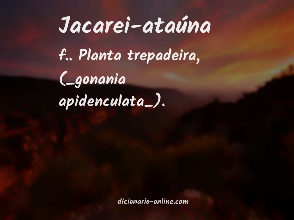 Significado de jacarei-ataúna