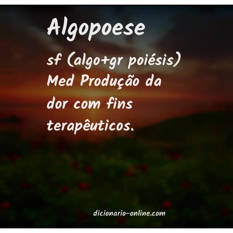 Significado de algopoese