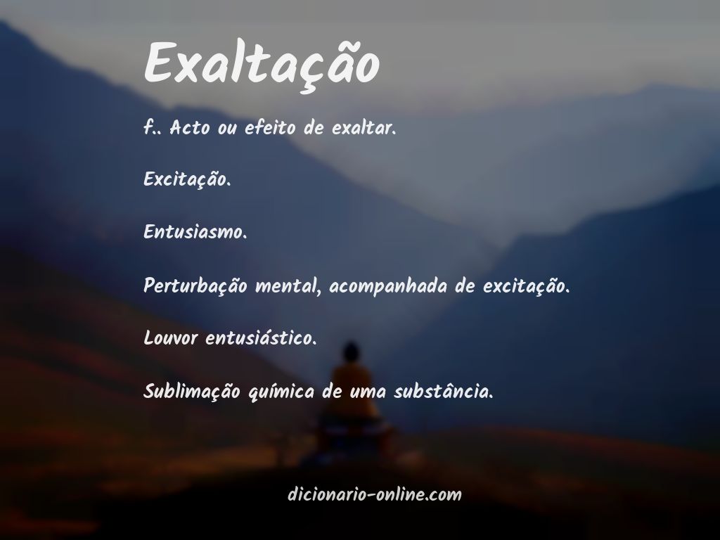 Significado de exaltação