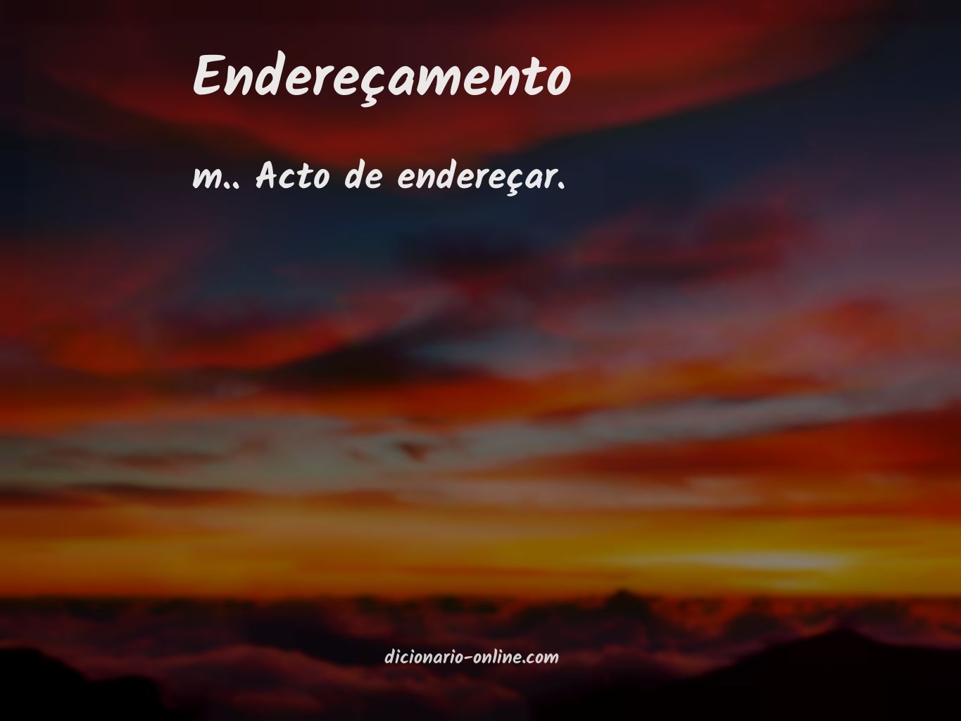 Significado de endereçamento