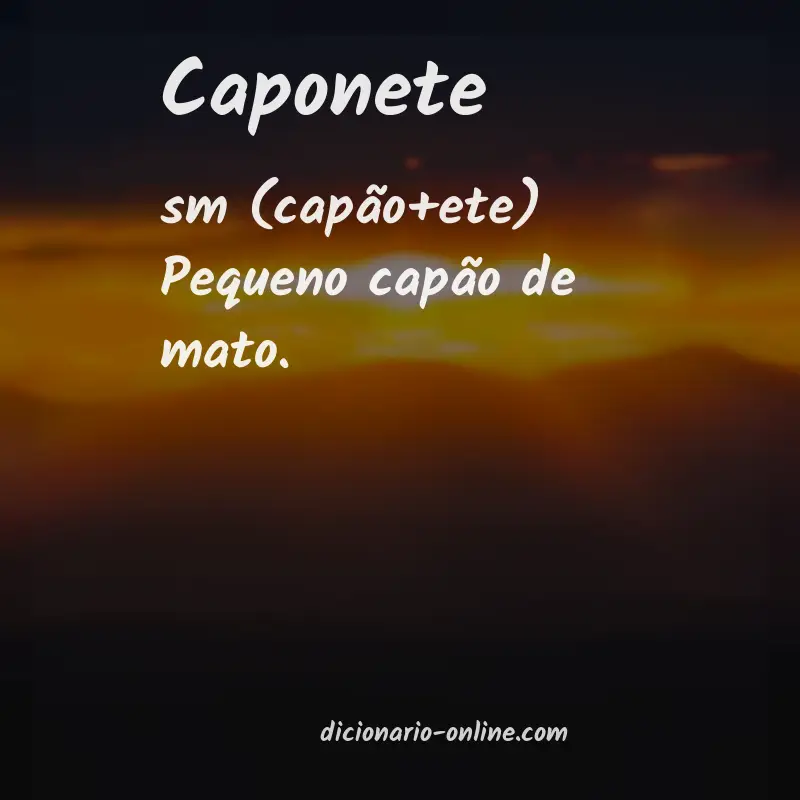 Significado de caponete