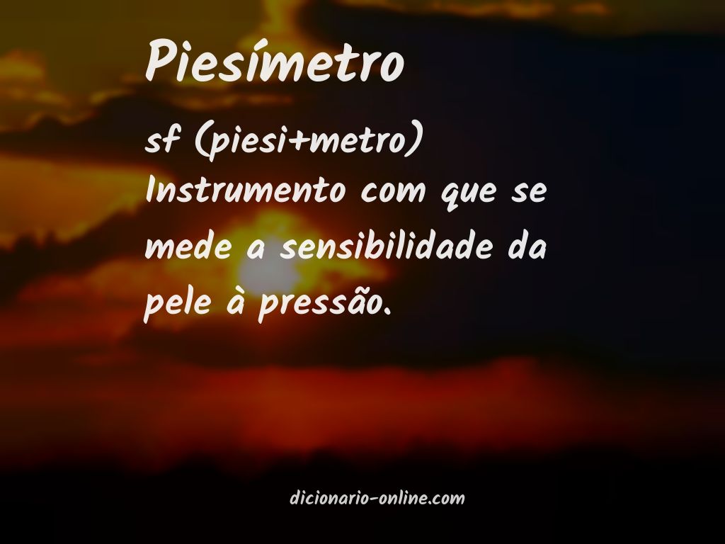 Significado de piesímetro