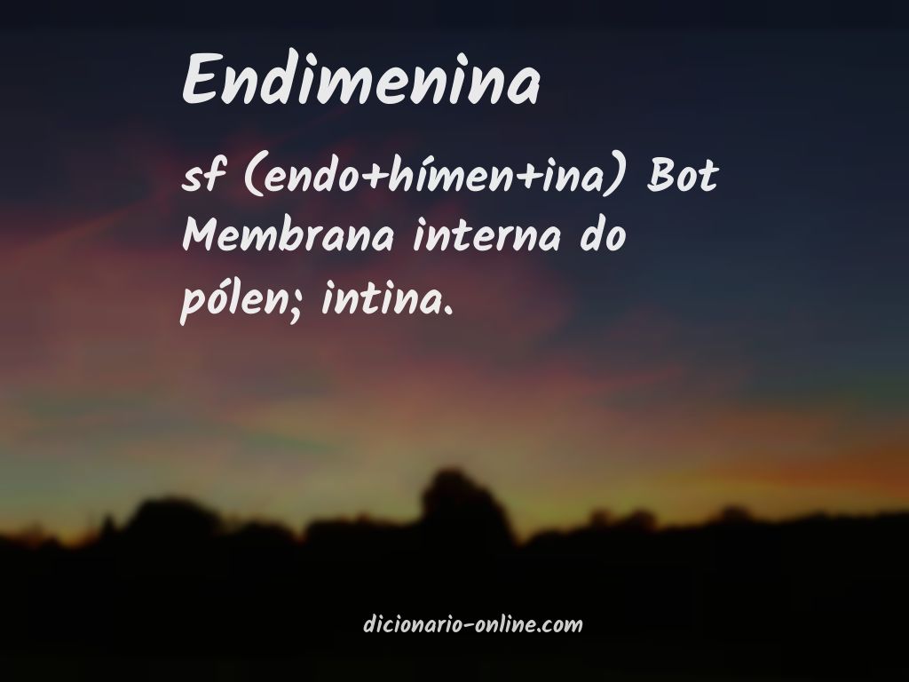 Significado de endimenina