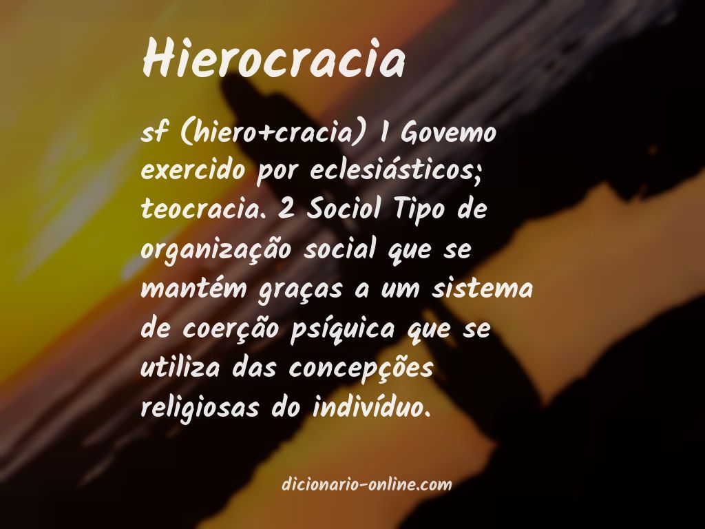 Significado de hierocracia