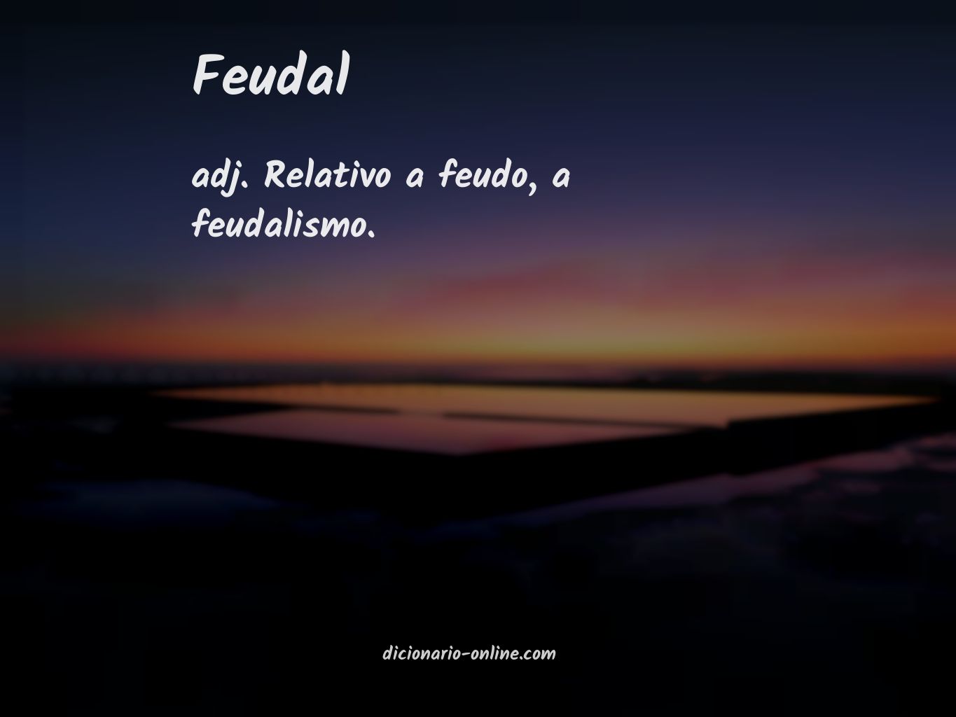 Significado de feudal