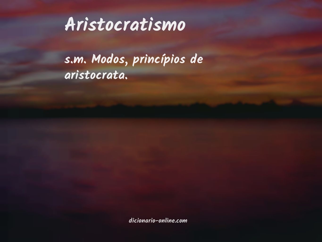 Significado de aristocratismo