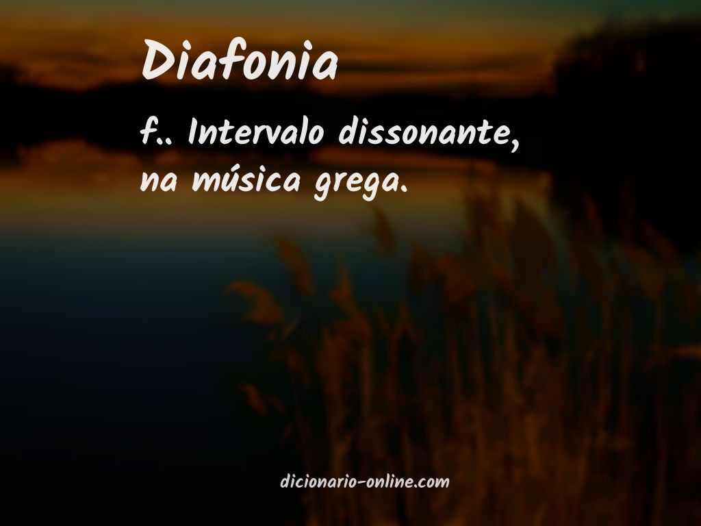 Significado de diafonia