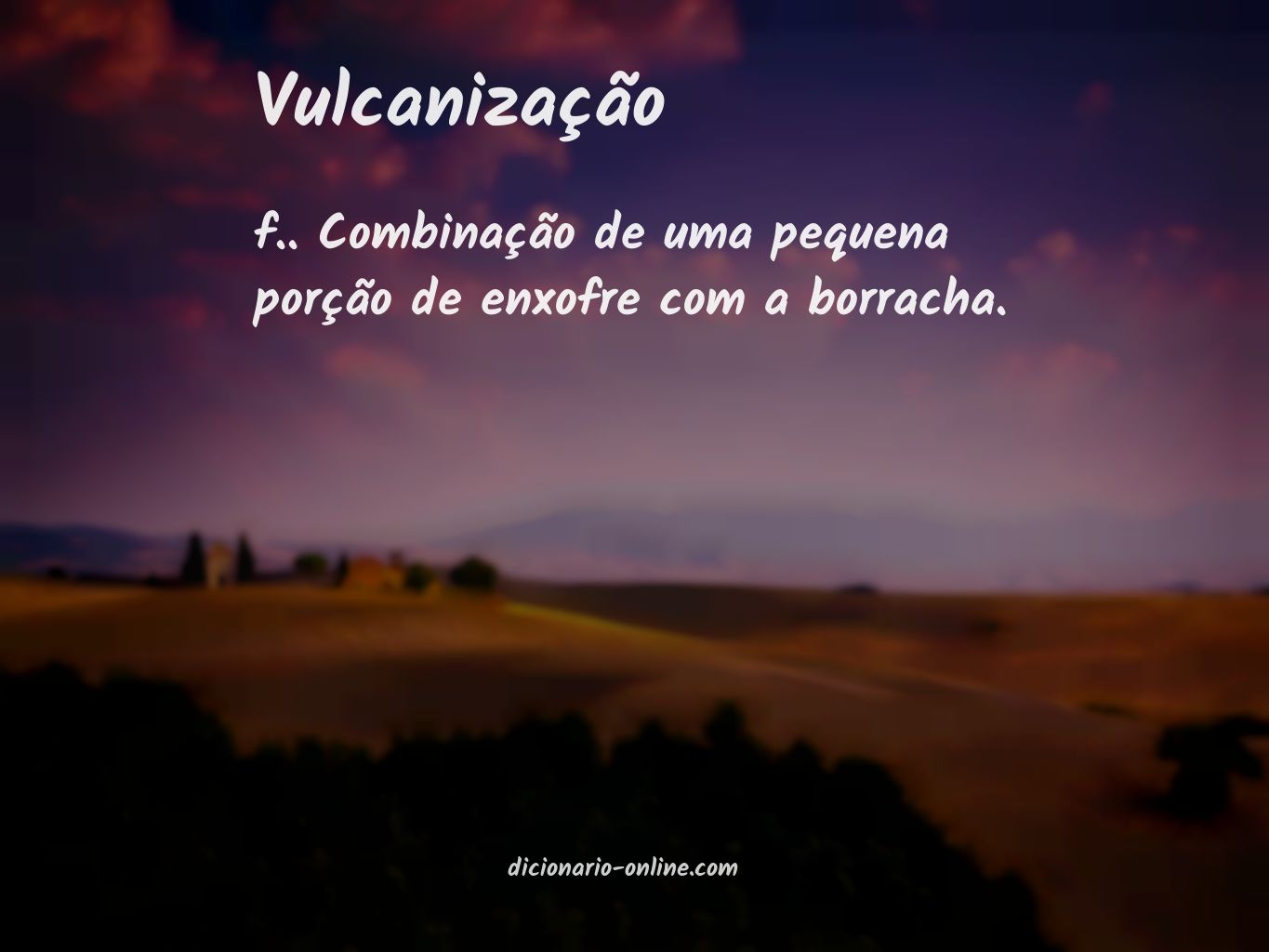 Significado de vulcanização