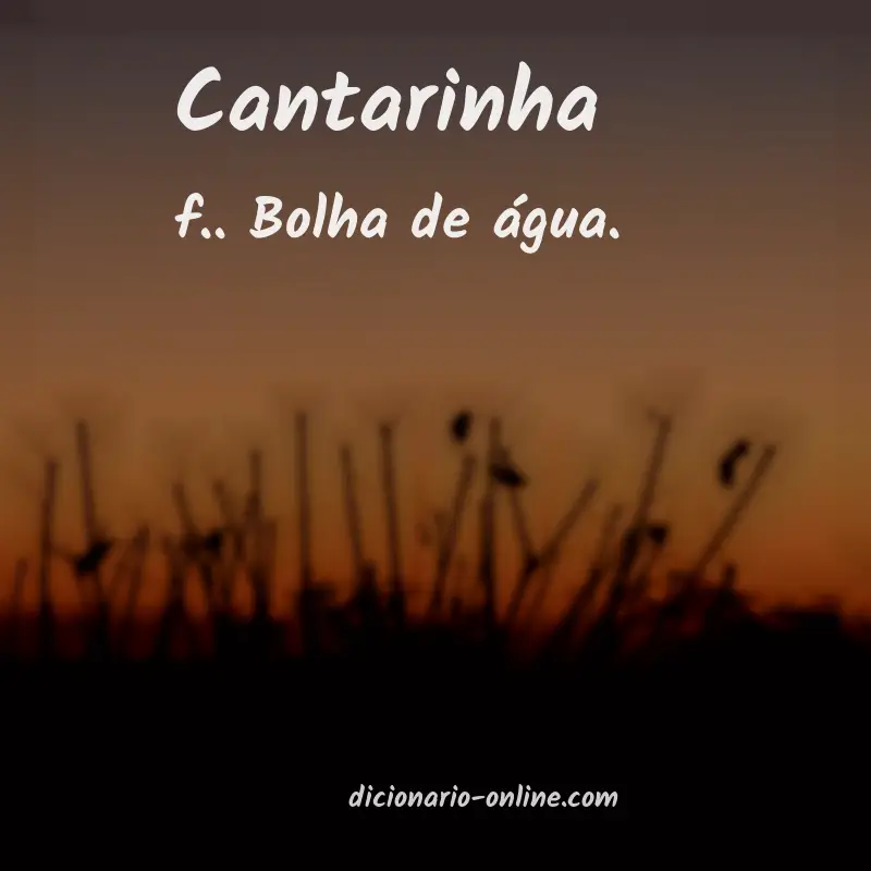 Significado de cantarinha