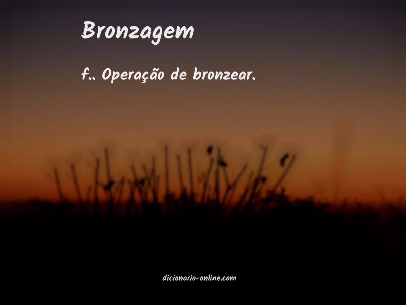 Significado de bronzagem