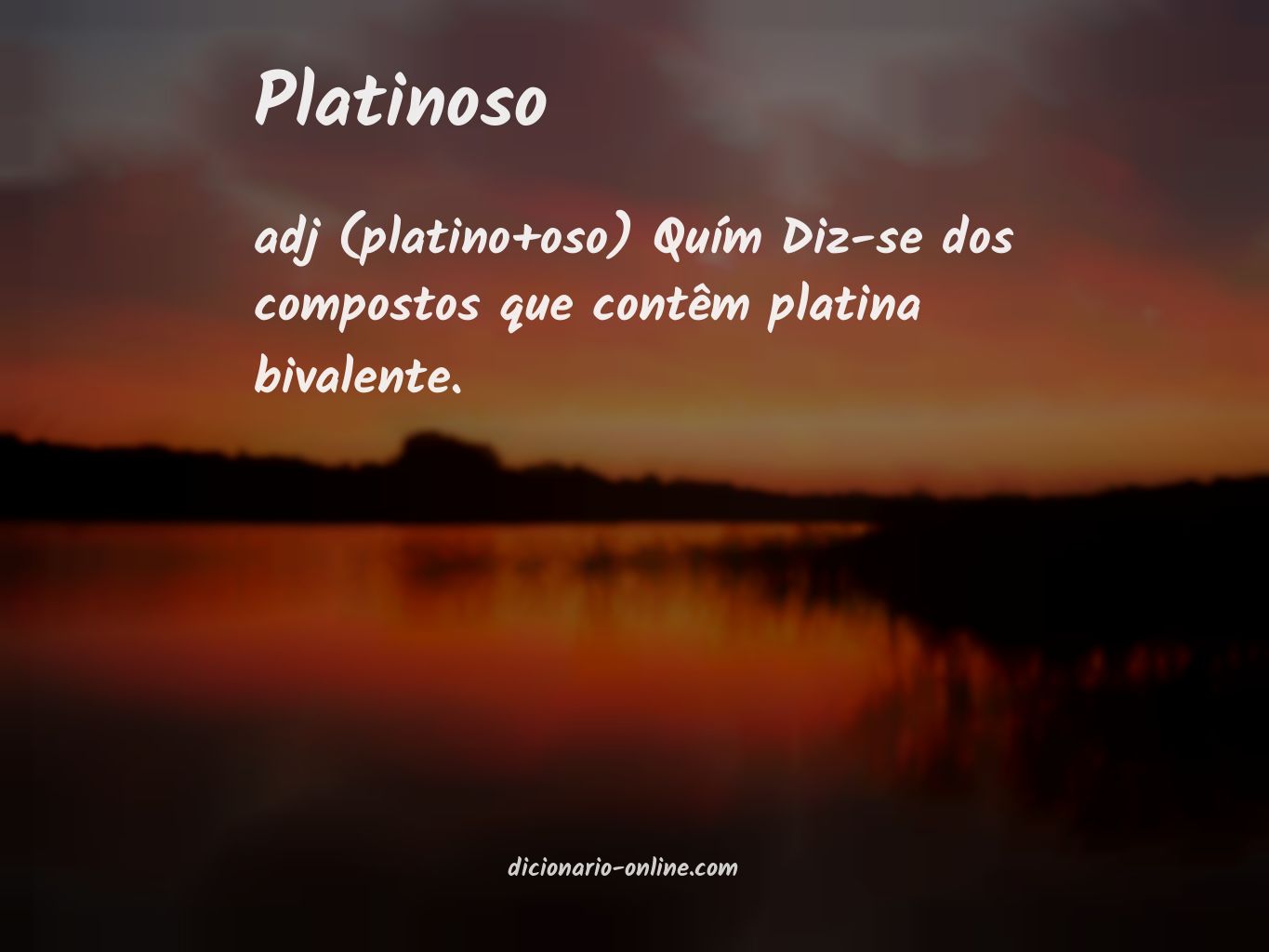 Significado de platinoso