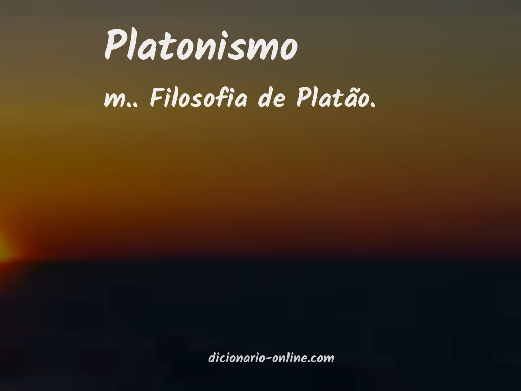 Significado de platonismo